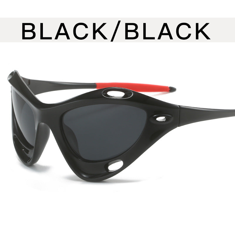 Wholesale Future Style Special-shaped Y2K Large Frame Sunshade PC Sunglasses